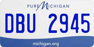 MI license plate DBU2945