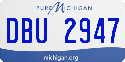 MI license plate DBU2947