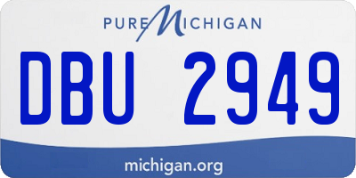 MI license plate DBU2949