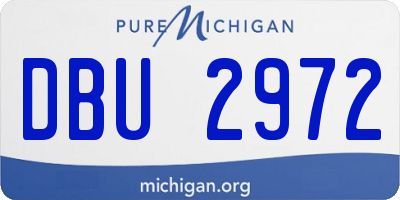MI license plate DBU2972