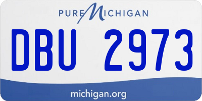 MI license plate DBU2973