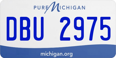 MI license plate DBU2975