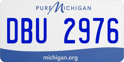 MI license plate DBU2976