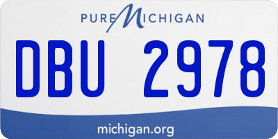 MI license plate DBU2978