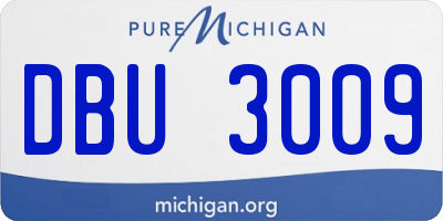 MI license plate DBU3009