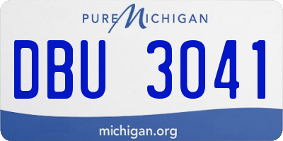 MI license plate DBU3041