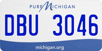 MI license plate DBU3046