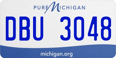 MI license plate DBU3048