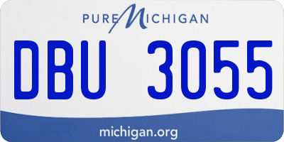 MI license plate DBU3055