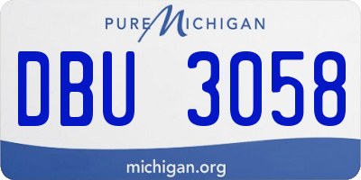 MI license plate DBU3058