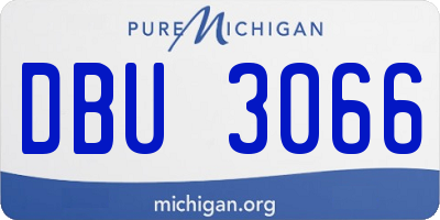 MI license plate DBU3066