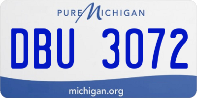 MI license plate DBU3072