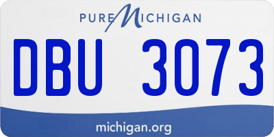MI license plate DBU3073