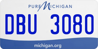MI license plate DBU3080
