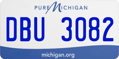 MI license plate DBU3082