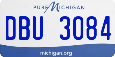 MI license plate DBU3084
