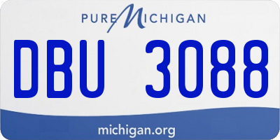 MI license plate DBU3088