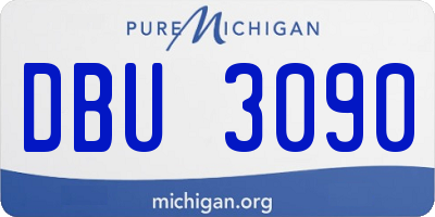 MI license plate DBU3090