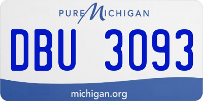 MI license plate DBU3093