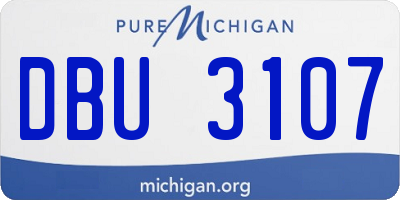 MI license plate DBU3107