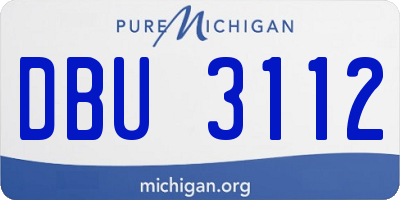 MI license plate DBU3112