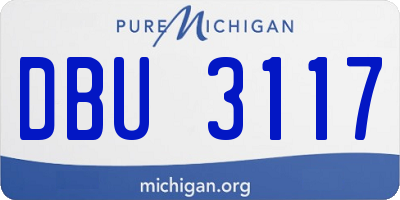 MI license plate DBU3117