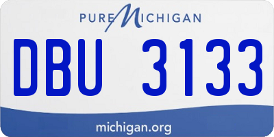 MI license plate DBU3133