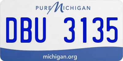 MI license plate DBU3135