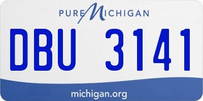 MI license plate DBU3141