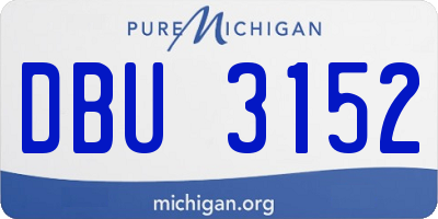 MI license plate DBU3152