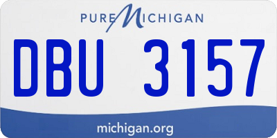 MI license plate DBU3157