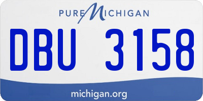 MI license plate DBU3158