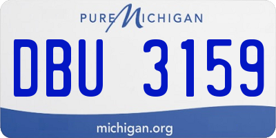 MI license plate DBU3159