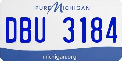 MI license plate DBU3184