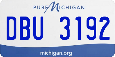 MI license plate DBU3192