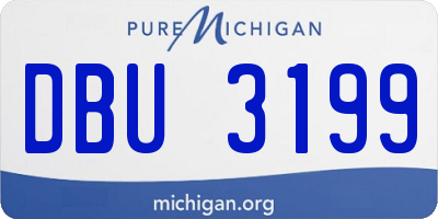 MI license plate DBU3199