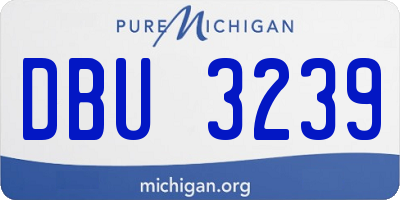 MI license plate DBU3239