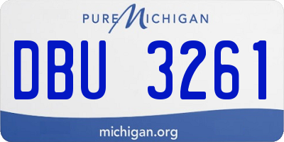MI license plate DBU3261