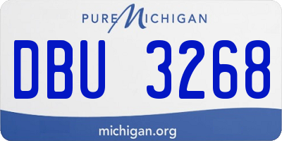MI license plate DBU3268