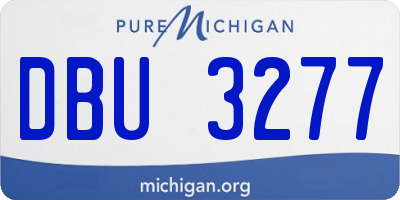 MI license plate DBU3277