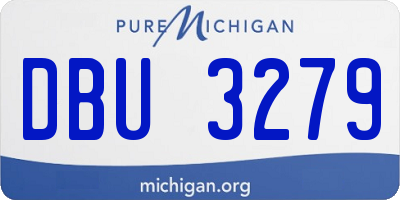 MI license plate DBU3279