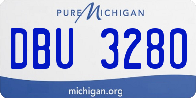 MI license plate DBU3280