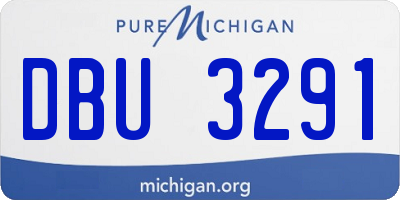 MI license plate DBU3291