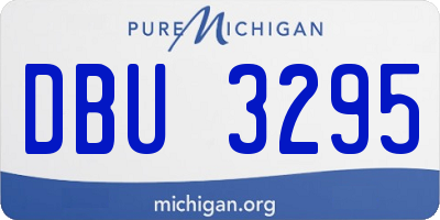 MI license plate DBU3295