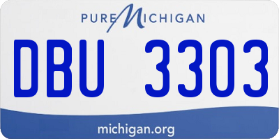 MI license plate DBU3303