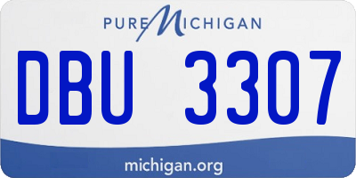 MI license plate DBU3307