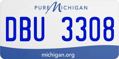MI license plate DBU3308