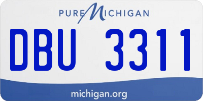 MI license plate DBU3311