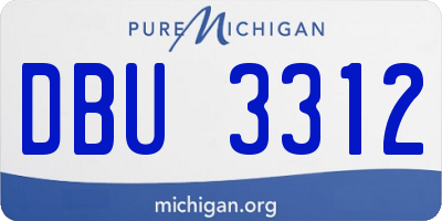 MI license plate DBU3312