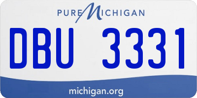 MI license plate DBU3331